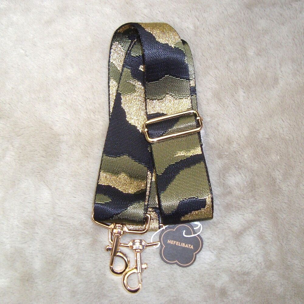 NEW! NEFELIBATA Camo Wide Strap Replacement Crossbody Shoulder Bag Adjustable